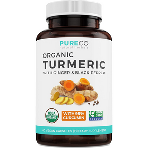 Front of bottle of Organic Turmeric