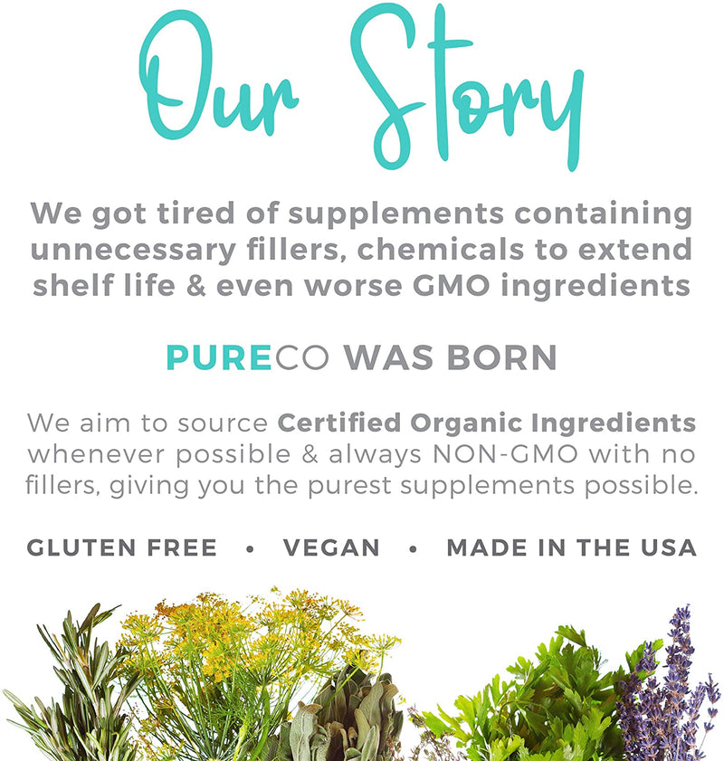 We use only certified organic ingredients. Always non-GMO and no fillers. Gluten free, vegan and made in the USA.