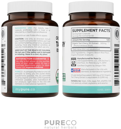 Organic Tart Cherry Capsules - 10:1 Extract thumbnail