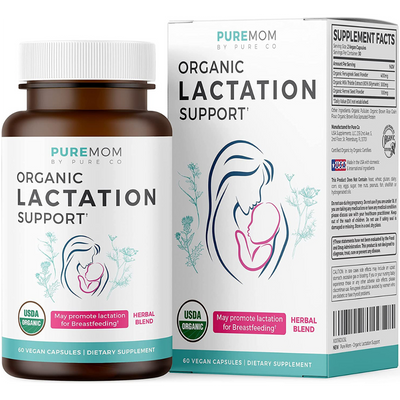 Pure Mom Organic Lactation Supplement - Increase Milk Supply with Herbal Breastfeeding Support thumbnail