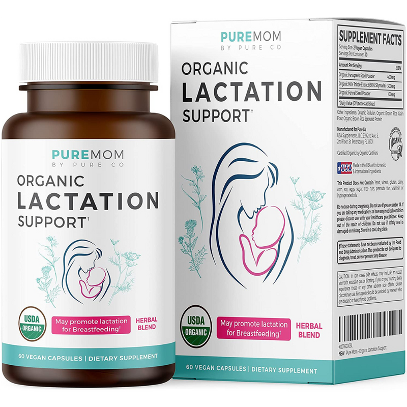 Pure Mom Organic Lactation Supplement Increase Milk Supply with